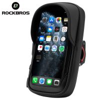 ROCKBROS Bike Bag 6.2inches Frame Front Tube Cycling Bag Waterproof Touch Screen Phone Holder MTB Bicycle Motor Accessories Power Points  Switches Sav