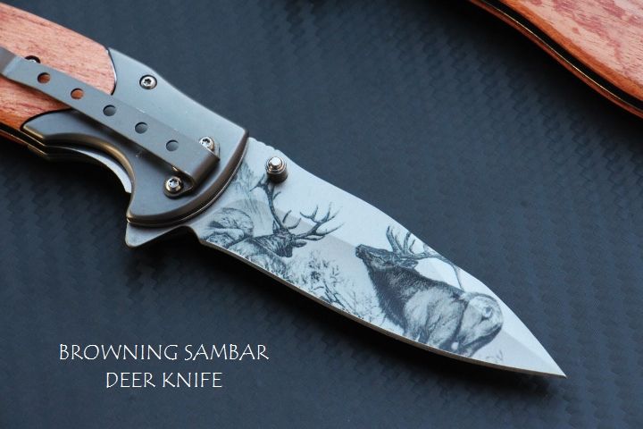 มีดพับด้ามไม้ลายเขากวาง-browning-sambar-deer-knife