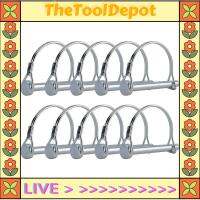 TheToolDepot 10ชิ้นปุ่มล็อคลวด5/16นิ้วเพลาสลักพ่วงขาล๊อคพร้อมตัวยึดลวดโค้งสำหรับสวนสนามหญ้ารถพ่วงฟาร์ม