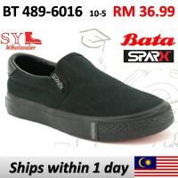 (SY Shoes Offer "BATA" รองเท้าสลิปออน สีดํา / KASUT SARUNG HITAM (BT 489-6016)TH