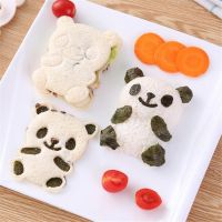 4pcs/set Cute Panda Shaped Sushi Mold Seaweed Cutter Kit Animal Rice Ball Moulds Kitchen Baking DIY Cookies Dessert Bread Molds