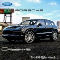 ✲◙№ WELLY-Porsche Cayenne SUV Alloy Car Model Diecasts Veículos de Brinquedo De Metal Coleção Simulation Presentes Infantis 1:24