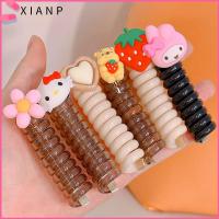 XIANP 6pcs Scrunchie ที่คาดผมสายโทรศัพท์ อีลาสติก แหวนติดผม ผูกผมเกลียว 2023ใหม่ สายรัดผมโทรศัพท์ สำหรับผู้หญิง