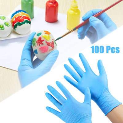 Rebrol 100Pcs Nitrile Gloves Powder Free Non-Slip Disposable Household Cleaning Gloves For Cooking Baking Cleaning Kitchen Tools