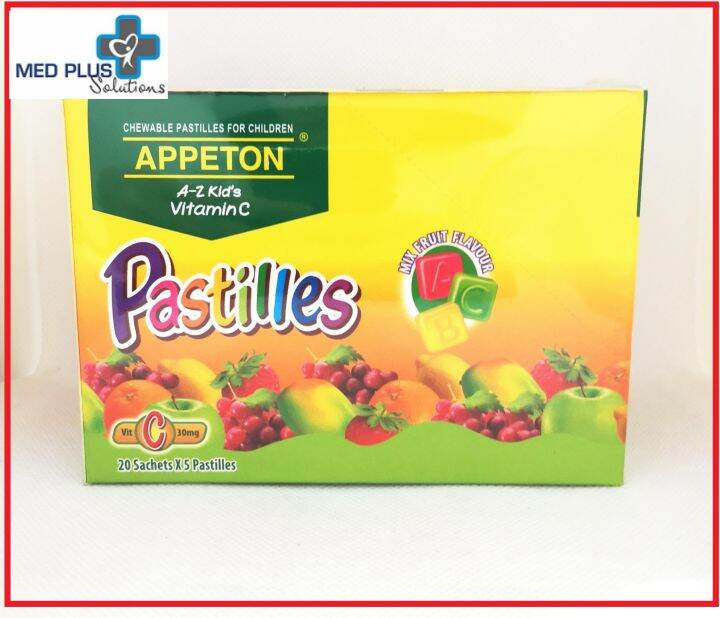 Appeton A-Z Kid'S Vitamin C 30MG Pastilles 20 Sachets x 5 Pastilles ...