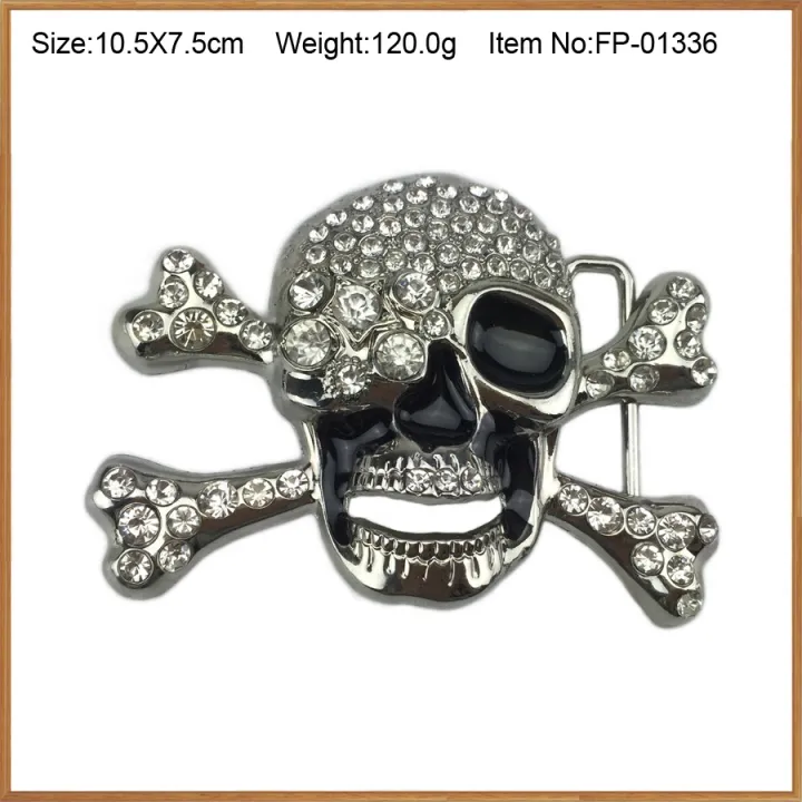 buckleclub-zinc-alloy-heavy-rhinestones-skull-belt-buckle-fp-01336-silver-finish-for-men-4cm-width-loop-drop-shipping