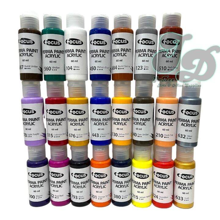 [60m] Focus Permanent Acrylic Paint Lazada PH