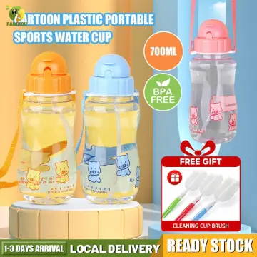 350ML Cute Pig Cartoon Water Bottle For Kids Kindergarten Boys