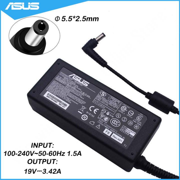 Asus 19V 3.42A 65W 5.5*2.5mm PA-1650-02 AC Adapter Power Charger For Asus Laptop X552V X552E X552M X552W X751S X550 X550CC S550