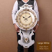 [COD] นาฬิกาแขวนขนาดใหญ่สไตล์ยุโรป Silent R Wood Pendulum Clocks Luxury Living Room Swing Clock