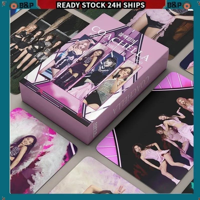 B P Kpop 55Pcs/box BLACKPINK Photo card THE GAME BPTG Album Lomo