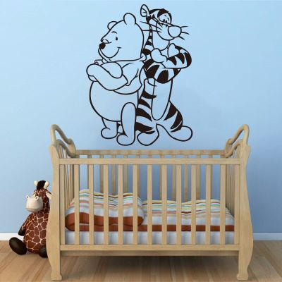 disney Winnie The Pooh Tigger Baby Wall Stickers home decoration Girls Boys Bedroom Decor Wall Decals Kids Wall Decals Removable