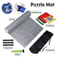 Puzzles Board Jigsaw Mat Set Felt Play Mat Puzzle Storage Accessories Roll Up Blanket with Guide Line Puzzle Mats for Kids