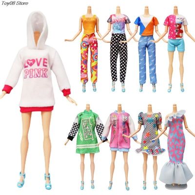 【YF】◆  1Set Fashion Outfits for 1/6 Skirt Shirt Pants Dollhouse Accessories 30 cm