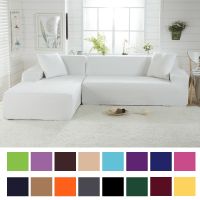 White Modern Sofa Cover Elastic Solid Color Polyester Corner Sofa Couch Slipcover seat Protector for Living Room 1/2/3 Seater