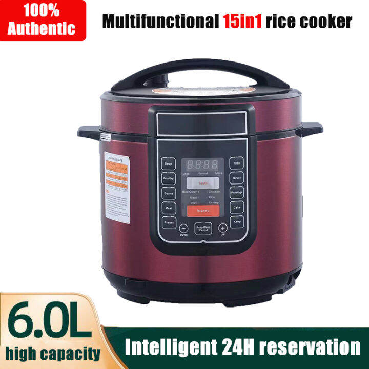Large Capacity 6L Multi Cooker Slow Cooker Rice Cooker Non Stick Inner
