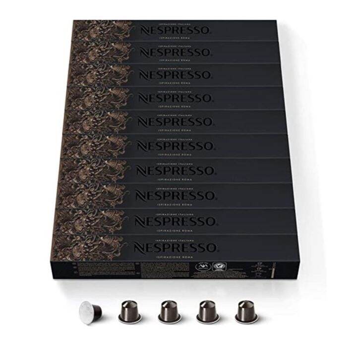 Nespresso Ispirazione Roma Ground Coffee Capsule เนสเพรสโซ โรม่า แคปซูล กาแฟคั่วบด 100 Capsules