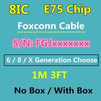 50pcs/lot 100% Original 8IC E75 Chip USB Charger Cable 1M 3FT Data USB Cable For Foxconn i11 Pro XR XS Max 7 8 6s Plus With Box