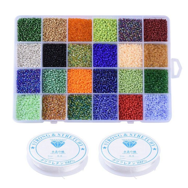 Assorted Seed Bead Kit with box - 24 Colors