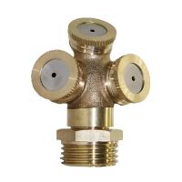 Adjustable 3 Hole Brass Spray Misting Nozzle Garden Sprinklers Watering Irrigation Fitting Greenhouse Agriculture Tools 1 Pc Watering Systems  Garden