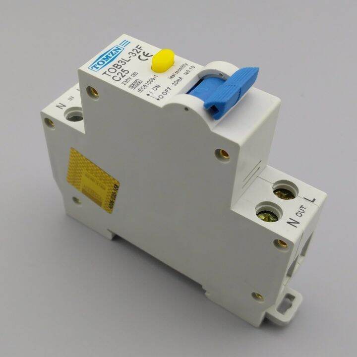 18mm-rcbo-25a-1p-n-6ka-residual-current-differential-automatic-circuit-breaker-with-over-current-and-leakage-protection