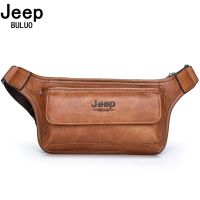 Hot sell JEEPBULUO Men Waist Bag Pack Casual Functional Money Phone Belt Bag Male unisex  Sling Bag for Belt Leather Hip Bag Chest