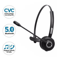 Pro Trucker Bluetooth Headset V5.0 Office Wireless Headphones with Microphone CVC6.0 On Ear for Truck Driver Skype