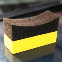 1Piece Household Car U Shape Tire Waxing Polishing Sponge Block Cleaning Brush Wash Compound Sponge Pads Tyre Polish Accessories