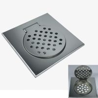 10 cm / 15 cm Stainless Steel Square Straight Drop Large Displacement Floor Drain Outdoor Balcony Bathroom Flip Floor Drain