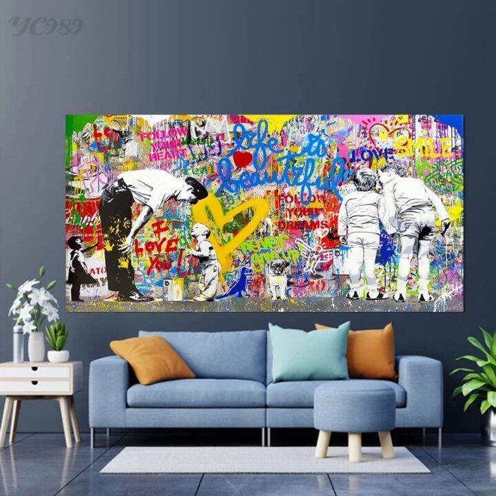 Ultra Modern Pop Art Wall Street Graffiti Canvas Painting Art Print ...