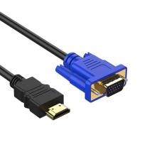 1pc Copper HDMIs-Compatible To VGA Adapter Connection Function Video Component Convert HD Cable For Tablet Laptop PC TV