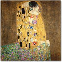 The Kiss By Gustav Klimt Painting บนผ้าใบศิลปะบนผนังสำหรับของตกแต่งผนังบ้านห้องนอนห้องนั่งเล่นสำนักงาน