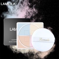 LAMEILA แป้งฝุ่น 4 ช่อง เนื้อเนียนบาง เกลี่ยง่าย ใช้ทาหลังจากลงรองพื้น ผิวหน้าดูสว่าง ล๊อคเครื่องสำอางให้ติดทน NO36