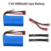 pzik69 7.4V 3000MAH Rechargeable lipo Battery 18650 T Plug with charger for Q46 Wltoys 144001/10428 /12428/12423 RC Cars toys arts 7.4V