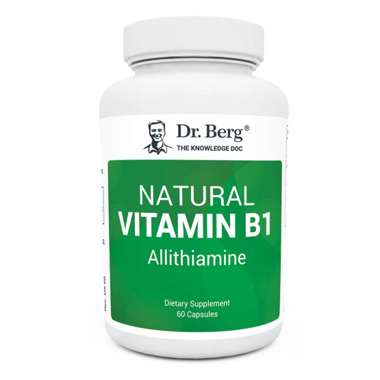 Dr. Berg Natural Vitamin B1 Supplement With Highly Bioavailable ...