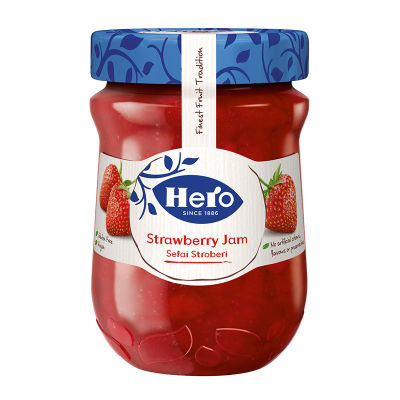 สินค้ามาใหม่! ฮีโร่ แยมสตรอว์เบอร์รี่ 340 กรัม Hero Strawberry Jam 340g ล็อตใหม่มาล่าสุด สินค้าสด มีเก็บเงินปลายทาง