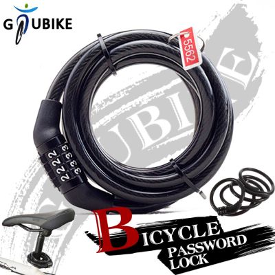 GTUBIKE Bicycle Portable Combination Lock 4 Digit Anti Theft Chain Lock Foldable MTB Bike Steel Lock Motorcycle Riding Equipment Locks