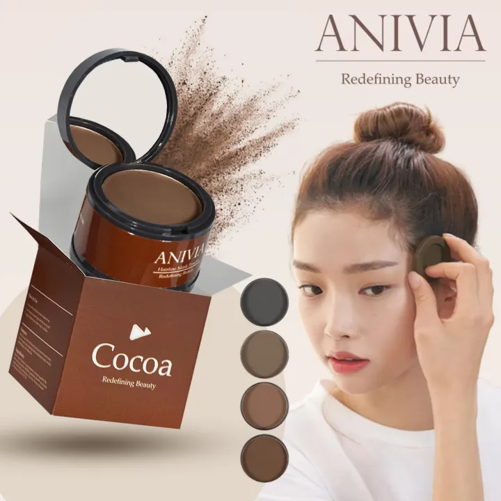 ANIVIA - Hairline Mask Powder in Shades Cocoa, Coffee, Almond and Black for Thinning Hairline, Bald Spots ANIVIA - Hairline Mask Powder in Shades Cocoa, Coffee, Almond and Black for Thinning Hairline, Bald Spots
