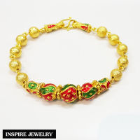 Inspire Jewelry ,สร้อยข้อมืองานDesign สวยงาม หุ้มทองแท้ 24K งานจิวเวลรี่ งานร้านทอง พร้อมถุงกำมะหยี่หรือกล่องทอง