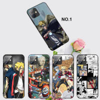 Casing หรับ iPhone 14 13 11 Pro Max 11 Mini 8+ 8 Plus EL22 Boruto Anime Naruto Pattern Phone เคสโทรศัพท์ อ่อนนุ่ม TPU Shockproof Black ปก