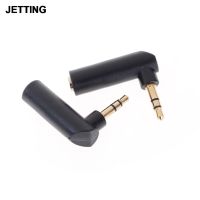 2pcs Gold-plated Connector 3.5 jack Right Angle Female to 3.5mm 3Pole Male Audio Stereo Plug L Shape Jack Adapter ConnectorWires Leads Adapters