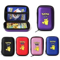 XFZHG Pokemons การ์ดเกมของเล่นเคสแข็งกล่องสะสม Pikachu การ์ดเกมเคสใส่สายเคเบิลข้อมูล Pikachu การ์ดอัลบั้มการ์ดเกมซองใส่บัตรการ์ดโปเกมอนซองใส่บัตรการ์ดเกมหนังสือการ์ด