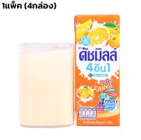 ดัชมิลล์ 4in1 นมเปรี้ยว x4กล่อง ดัชมิลล์ นมเปรี้ยว Dutch Mill หลากรส มิกซ์เบอร์รี่ ผลไม้รวม ส้ม สตอเบอร์รี่ มะพร้าว ขนาด140มล.180มล. แพ็ค4กล่อง Katsu_