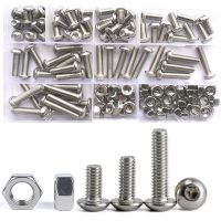 ✗ Hex Button Socket Head Cap Screw Kit M2 M3 M4 M5 M6 304 Stainless Steel Screws Hex Socket Button Head Allen Bolt Screw Nut Set