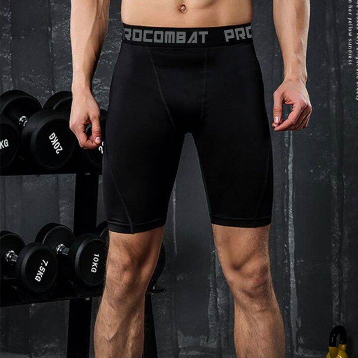 codff51906at-men-compression-fitness-shorts-quick-dry-legging-tights-gym-short-slim-fit-elastic-seluar-pendek-sukan