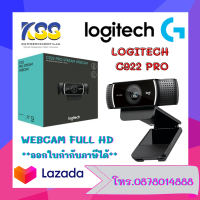 Logitech C922 Pro Stream Webcam 1080P กล้องแว็บแคมความละเอียดสูง พร้อมขาตั้ง