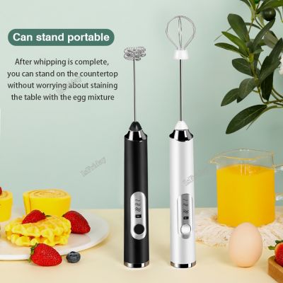 ☽✔❄ Electric Milk Frother Portable USB Egg Beater Hand Held Coffee Whisk Foam Mixer Rechargeable Kitchen Household Milk FoamerElectr