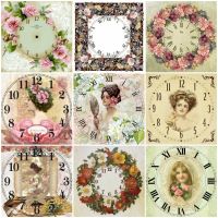 Lovely Floral Clock Background Full Diamond Painting Cross Stitch With Watch Mechanism Mosaic Embroidery Craft Home Decor Gifts