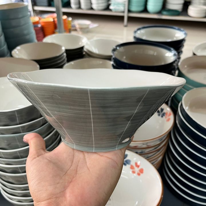 ถ้วยชาม-ชามสวยๆ-ceramic-bowl-ถ้วยเซรามิก-ชามเซรามิคเนื้อหนา-ถ้วยสวยๆ-ถ้วยชามราคาถูก-ถ้วยยกโหล-ถ้วยราคาถูก-ขนาด-8-นิ้ว