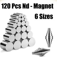 120 Pack Powerful Neodymium Magnets of 6 Different SizesStrong MagnetFridge MagnetsRound Magnets for Whiteboards DIY Office